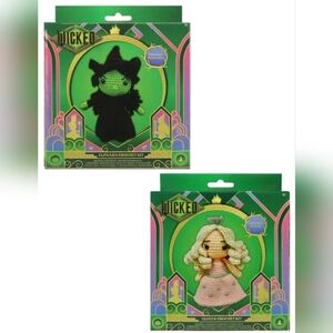 NWT Wicked Elphaba & Glinda Crochet Kit 6–7 Inch Collector Plush Doll Set of 2